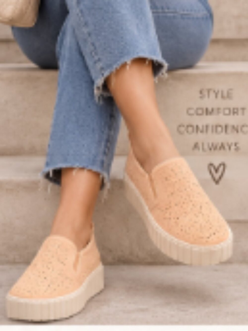 Easy Street Blush Loafers Size 8.5 NIB | Comfort Wave Slip-On Sneakers